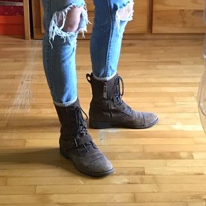 UGG rustic combat boots (brown leather)